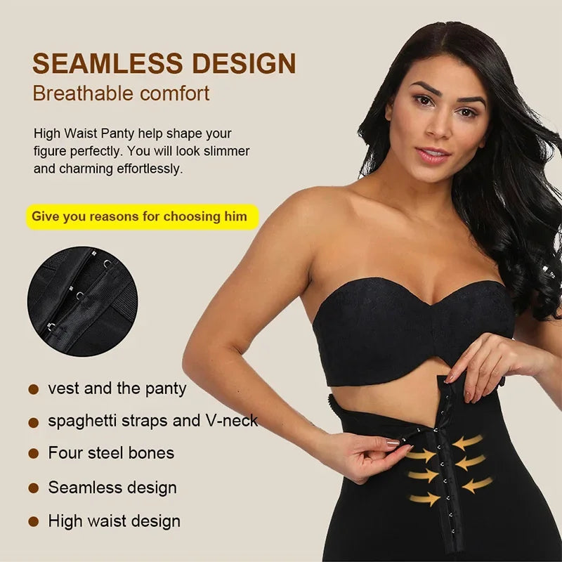 USA-Made Fajas Colombianas: High-Waist Tummy Control & Butt Lifter Shapewear