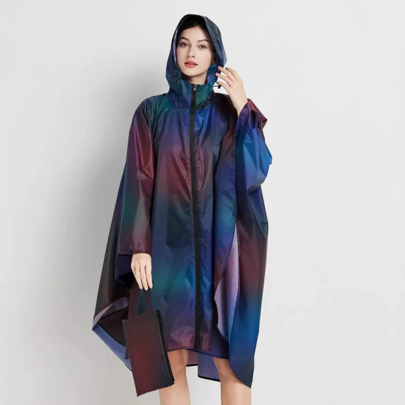 Women's Oversized Waterproof Rain Poncho – Windproof
