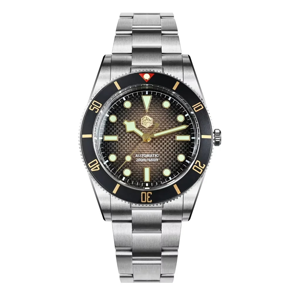 San Martin New 37mm BB54 Vintage Diver Watch ST2130 Automatic Mechanical Men Wristwatch Sapphire Luminous Waterproof 200m SN0138