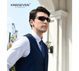 Genuine KINGSEVEN Polarized Men Aluminum Sunglasses Driving Mirror Lens Male Sun Glasses Aviation Women For Men Eyewear 9126