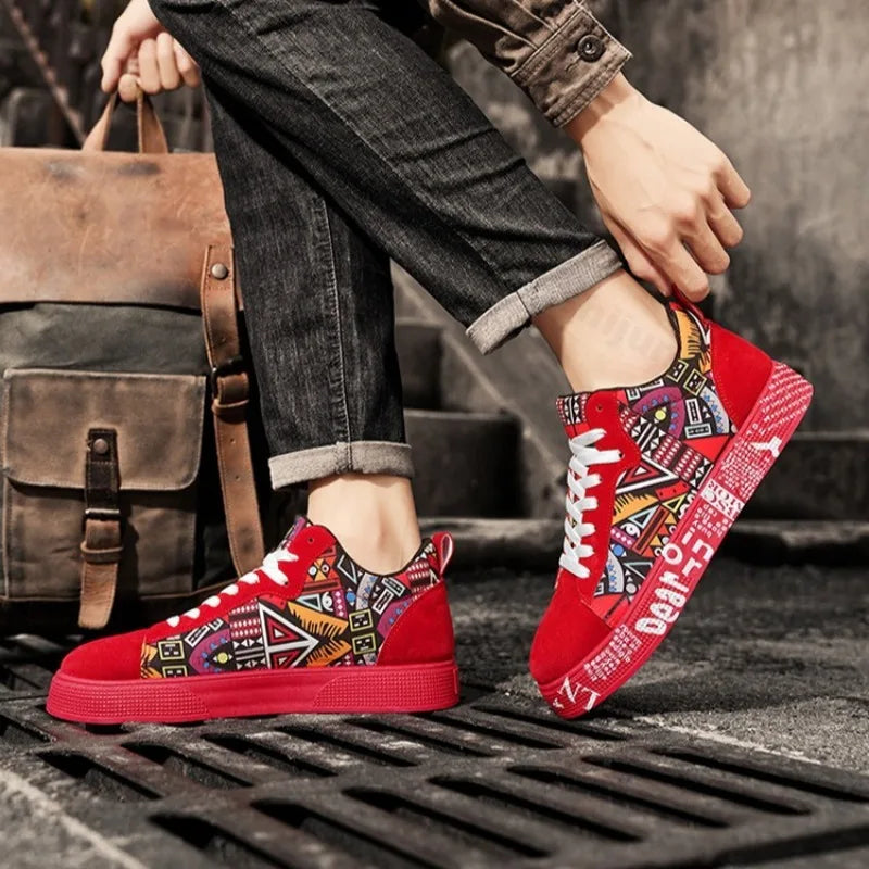 Men’s Graffiti Platform Sneakers