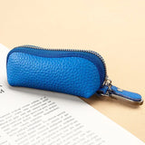 EDC Keychain for Women Genuine Leather Key Box for Car Keys Holder Case Mini  Pocket Card Wallet Coin Pouch Women's Purses