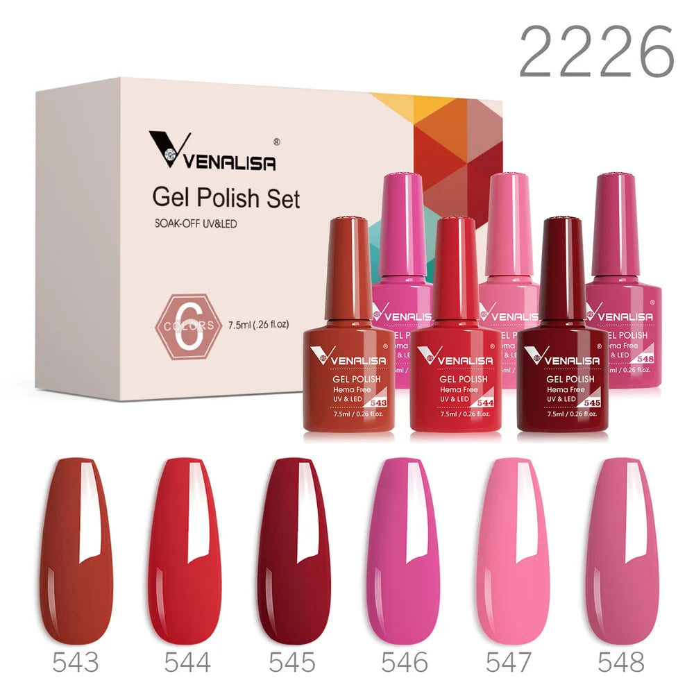 Venalisa TPO/HEMA-Free 6pc Gel Polish Kit 7.5ml