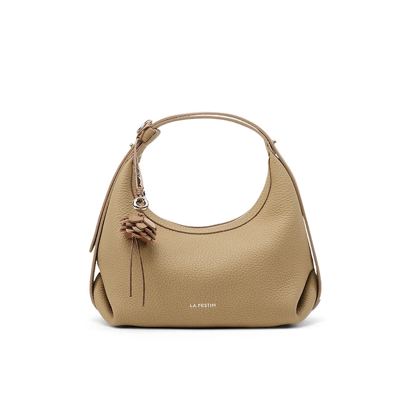 LA FESTIN Original Handbag Women New Shoulder Bags Fashion Half Moon Bag Crossbody Bag Luxury Brand Bags Ladies Leather Bag