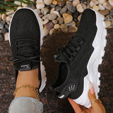 Women's Knitted Mesh Slip-On Sneakers — Breathable Platform Running Shoes