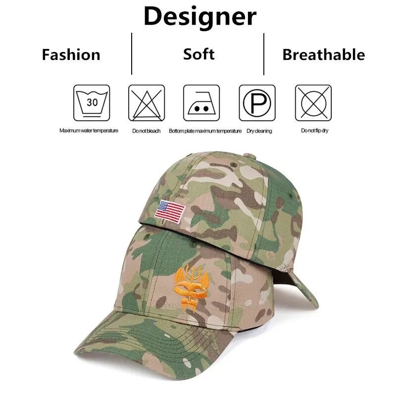 Unisex Wolf Embroidered Adjustable Baseball Cap