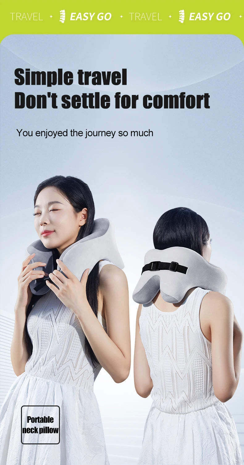 Memory Foam Travel Neck Pillow – Soft U-Shape Support