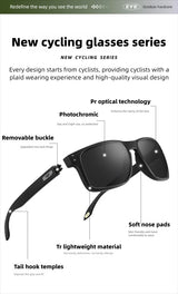CAPONI Men's Polarized Photochromic Square Sunglasses