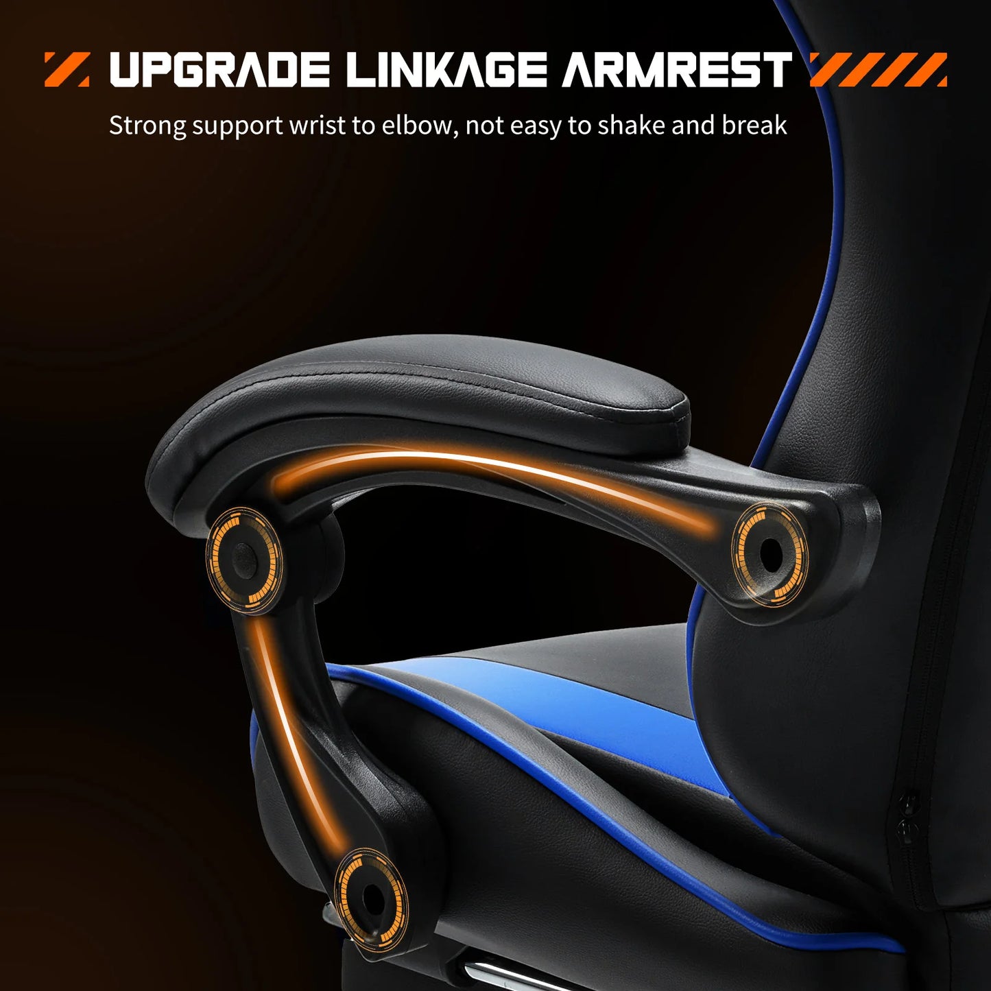 JHK Ergonomic Gaming Chair | Adjustable PU Leather Seat