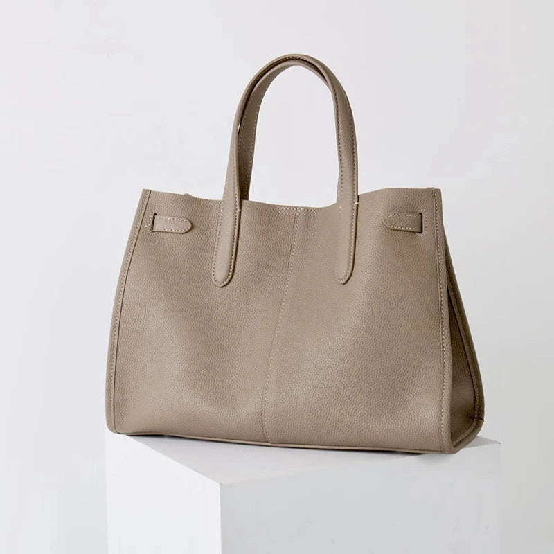 Luxury Brand Silver Buckle Women Bags Genuine Leather Handbags Women Shoulder Bags Cowhide Autumn Winter New Square Women Totes