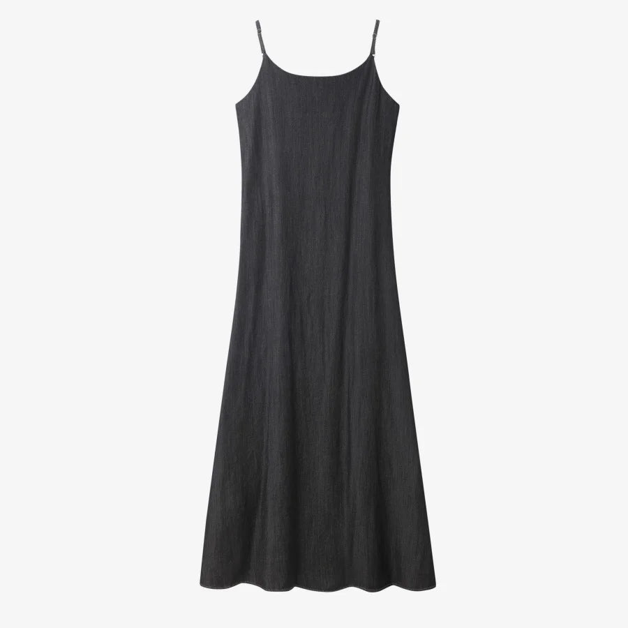 AW25 Denim Two-Piece: Loose Shirt & A-Line Slip Dress