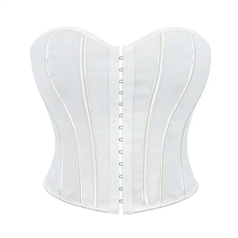 Leopard Print Strapless Corset Crop Top - USA Made Quality