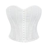 Leopard Print Strapless Corset Crop Top - USA Made Quality