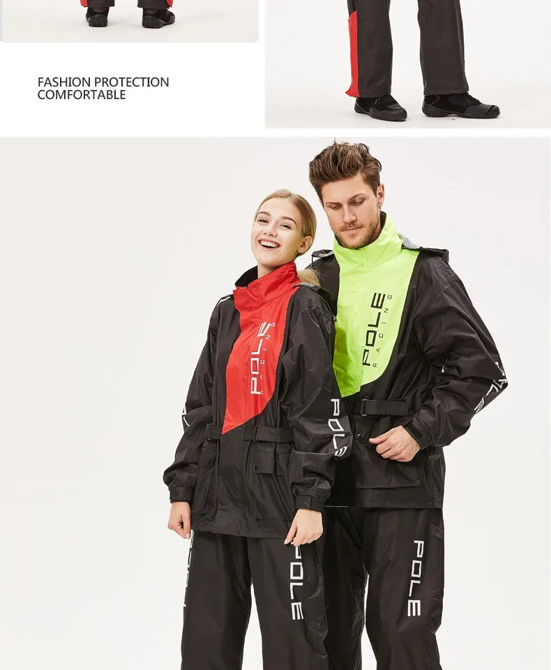 POLE Motorcycle Rain Suit – Waterproof & Reflective