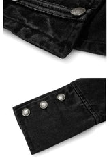 Split-Button Cropped Denim Jacket – Streetwear Jean Outerwear