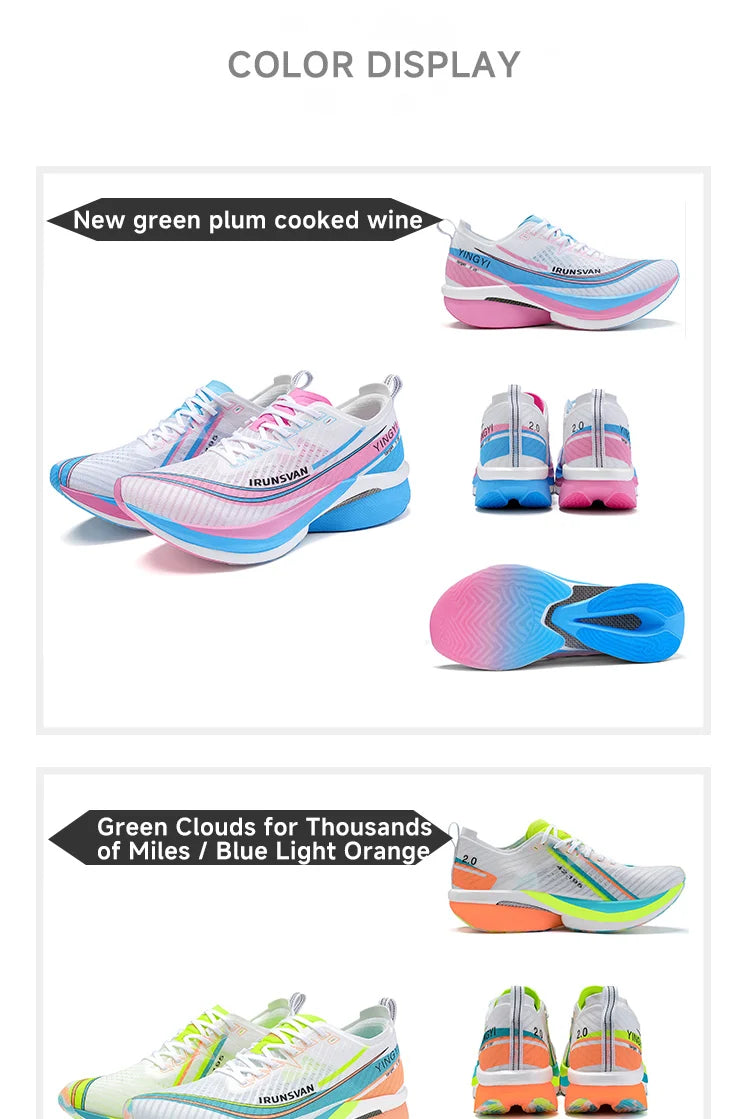 IRUNSVAN 2025 Carbon Shoes Trail Running Shoes Marathon Air Cushion Men Sports Running Shoes Original Trendy Casual Unisex