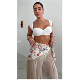 Women Elegant Printed Short Dress Chic V-neck Short Sleeve A-line Bodycon Mini Dresses 2026 Lady New Summer Vacation Street Robe