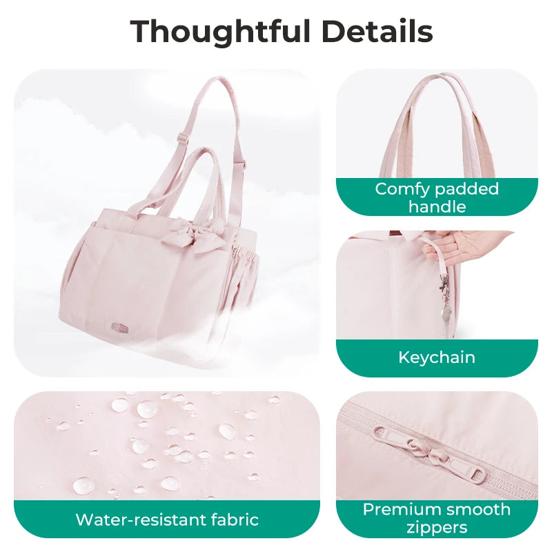 Women's Large Capacity Multi-Pocket Tote Shoulder Bag