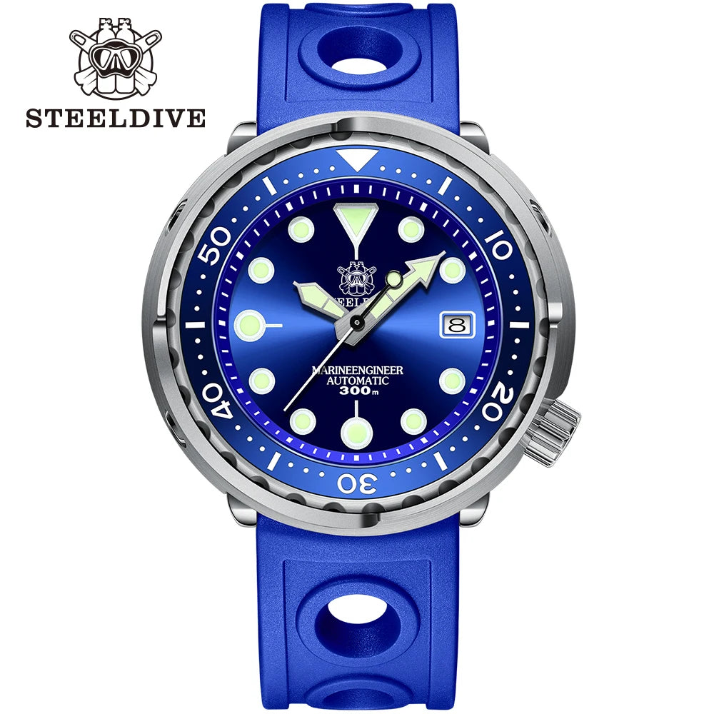 STEELDIVE SD1975 Luxury Auto Watches Men Dive Watch 300m Waterproof C3 Luminous Clock Sapphire Mirror NH35 Mechanical Wristwatch