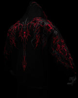 2025New American Style Men's Hooded Sweatshirt Trendy Brand Dark Style Sports Fitness High Street Autumn Winter Men's Sweatshirt