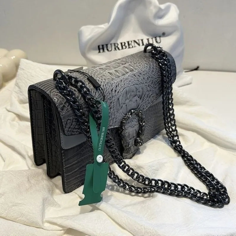 Crocodile Pattern Dionysus Underarm Bag