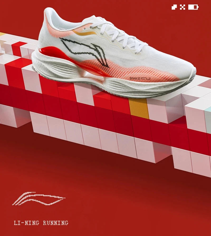 Li-Ning Men's SUPER LIGHT 22 Light Running Shoes TEMPO BOUNSE Cushion BOOM FIBER LiNing Wearable Anti-Slip Sneakers ARBV001