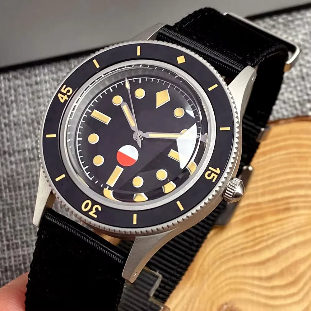 New 50 Fathoms NH35A Automatic Watch for Men Diving Swimming Sandblasting Luminous Bubble Sapphire Glass 200m Waterproof 40mm