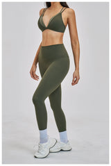 Yoga Sets 2PCS Women's Tracksuit Fitness Outfits Sportswear Workout Set Sports Bra High Waist Leggings Gym Clothing Sports Suits