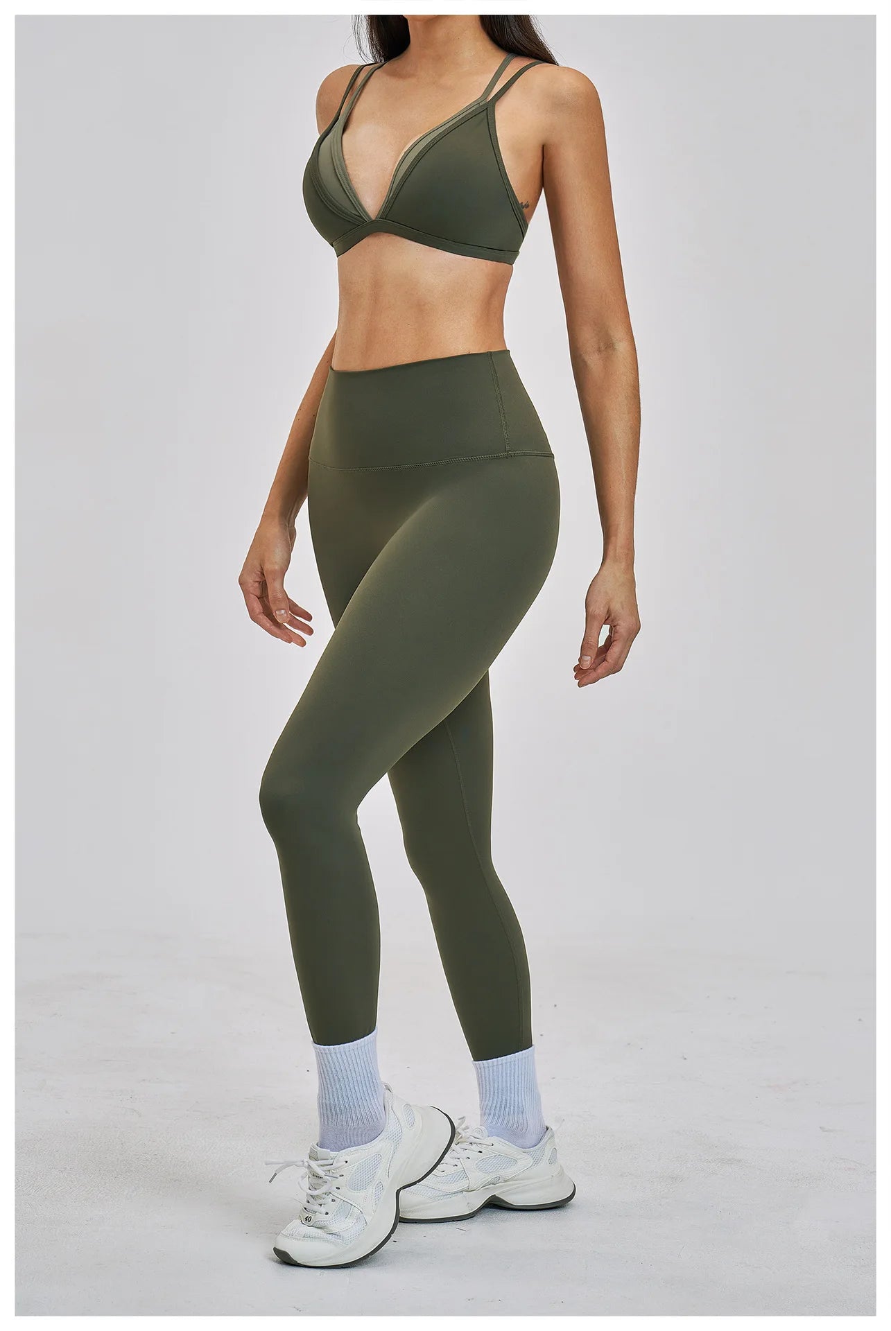 Yoga Sets 2PCS Women's Tracksuit Fitness Outfits Sportswear Workout Set Sports Bra High Waist Leggings Gym Clothing Sports Suits