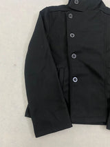 2026 Women's Minimalist Retro Stand up Collar Thick Coat, Asymmetrical Button Decoration, Slim Fit Long Sleeved Top, Winter