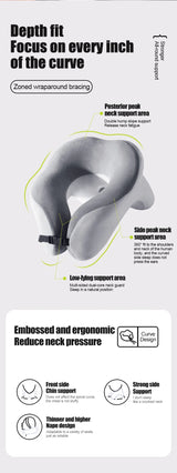 Memory Foam Travel Neck Pillow – Soft U-Shape Support