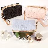 Solid Color Cosmetic Bag Women Makeup Pouch Toiletry Bag Fashion Necessaries Make Up Organizer Case Waterproof Wash Kit
