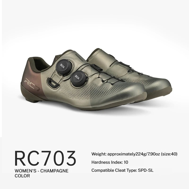 SHIMANO RC703 Road Cycling Shoes Carbon Sole SPD-SL Cleats Compatible Professional Road Bike Lock Shoes Men Women