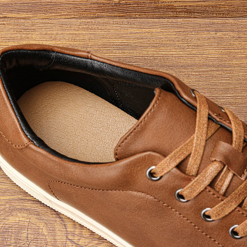 Men's casual shoes 2025 brand fashion comfortable leather shoes men