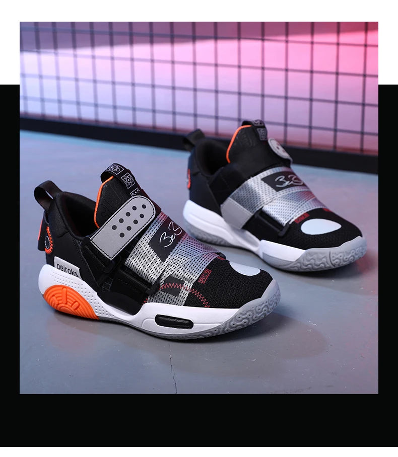 Kids' Pro-Grip Athletic Basketball Shoes