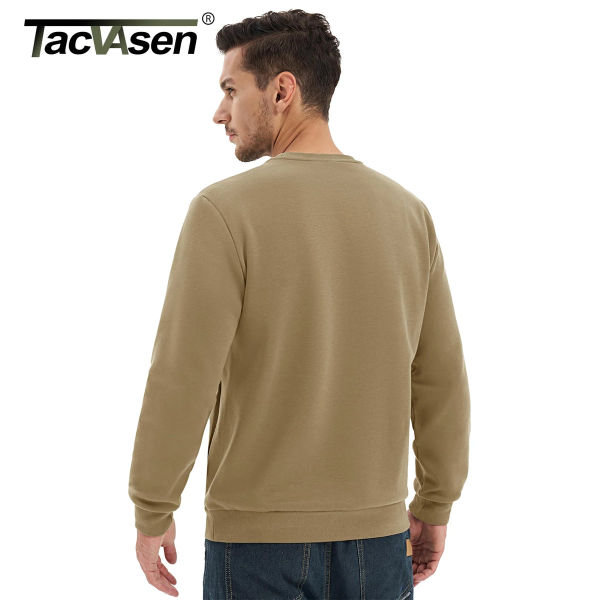 TACVASEN Men’s Fleece Crewneck Sweatshirt