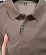 Men's 100% Cotton Polo Shirt — Embroidered Short Sleeve Golf Top