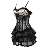 Women's Corset Dress with Straps & Lace | Plus Size Bustier Set