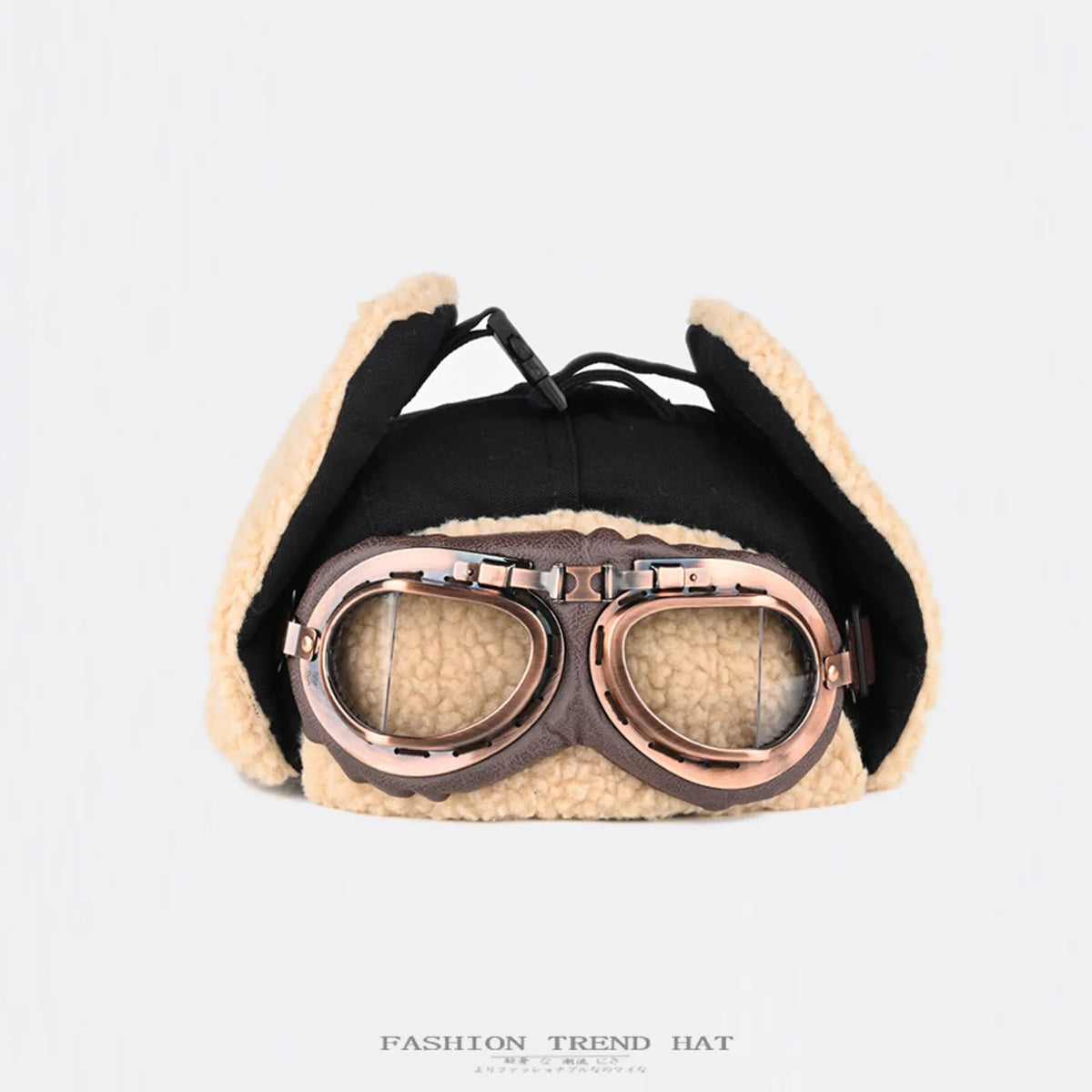 retro men pilot hat with glasses Bomber hat men ski cap wholesale winter hat women thickened warm ear protect riding cap털모자