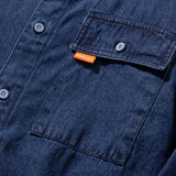 Classic Washed Denim Shirt Men's 2025 Autumn New Dark Blue Fashion Loose Casual Long-sleeved Jean Shirts Korean Clothes