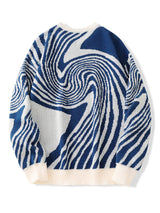 Men’s Contrast Maze Jacquard Crewneck Sweater