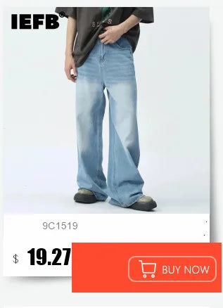 Retro Washed Wide-Leg Denim Trousers