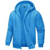 TACVASEN Men's Fleece-Lined Zip-Up Hoodie
