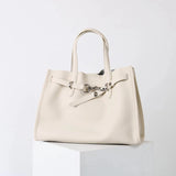 Luxury Brand Silver Buckle Women Bags Genuine Leather Handbags Women Shoulder Bags Cowhide Autumn Winter New Square Women Totes