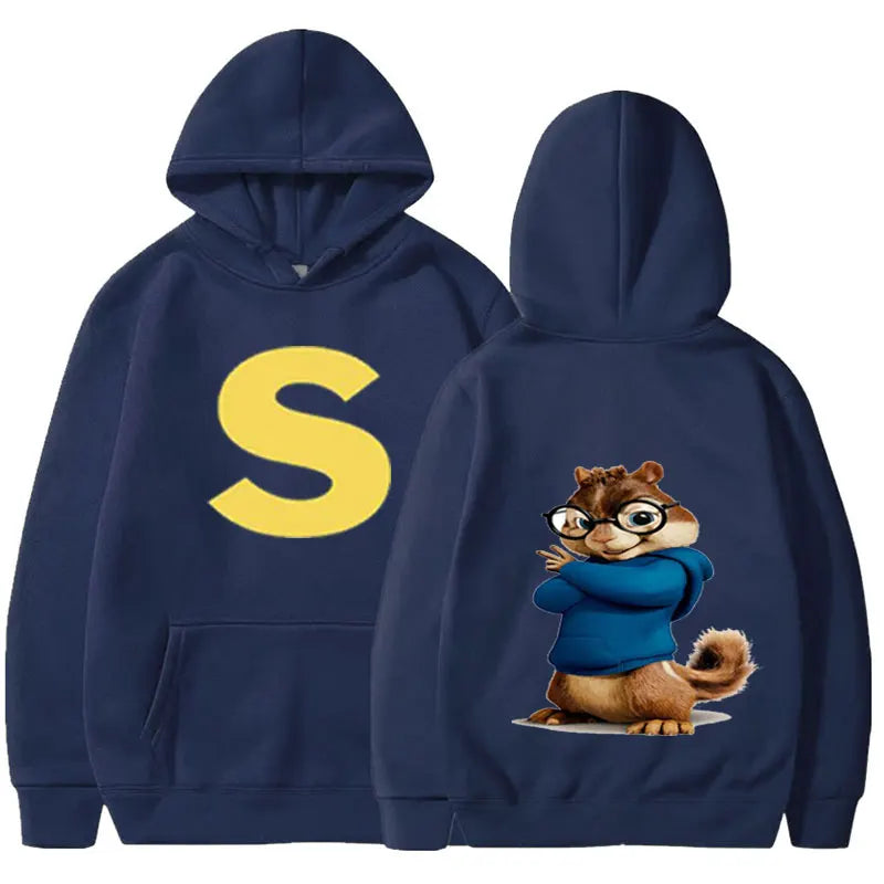 2026 Fashion Neutral Casual Sports Men's and Women's Hoodies Alvin Chipmunk Halloween Men's and Women's Hoodies Trendy Clothing