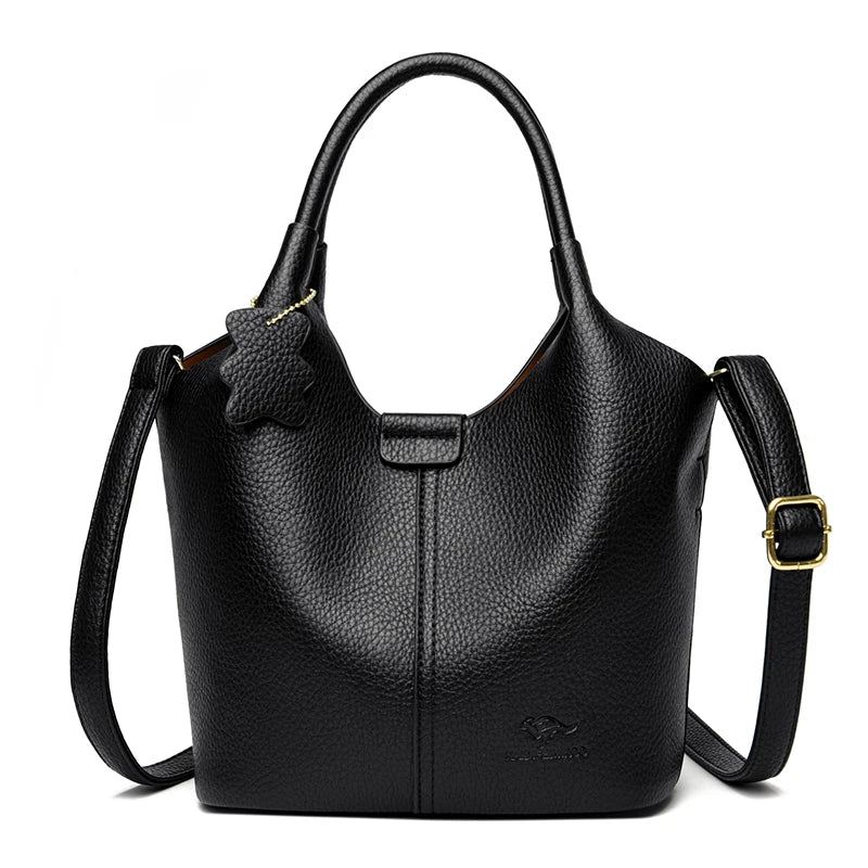 Brand High Quality Soft Leather Large Capacity Top-handle Bags Female Handbags Women Shoulder Crossbody Totes Messanger Bag Sac