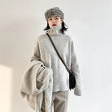 Women's Relaxed Mock Neck Knit Sweater