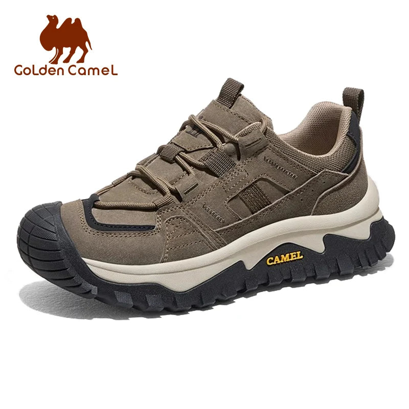 GOLDEN CAMEL Outdoor Hiking Shoes Men and Women Non-slip Breathable Sneakers Thick-soled Climbing Shoes for Men Shock Absorption