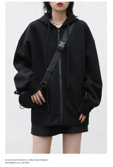Women’s Relaxed Longline Zip-Up Hoodie