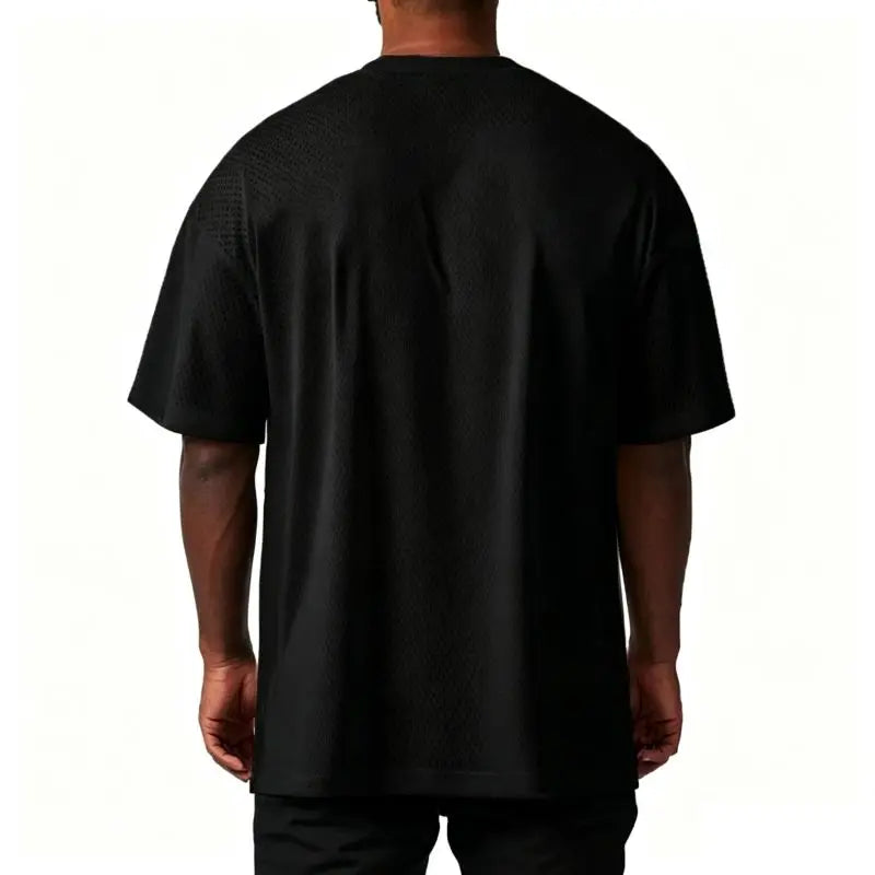 Men's Oversized Mesh Sport Tee – Breathable & Quick Dry